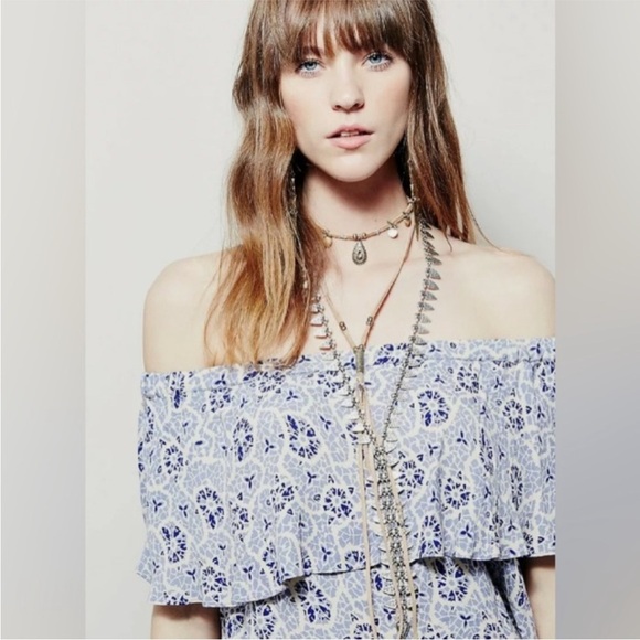Free People Casablanca Nights Off-Shoulder Top - Picture 2 of 8